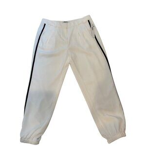 DKNY WOMENS PANTS New with Tags  casual relaxed sporty  white /black side  strip